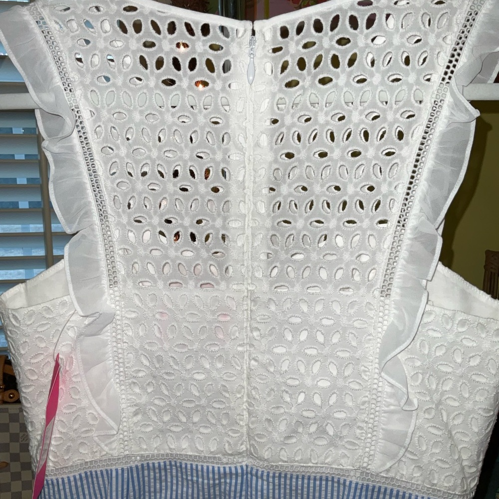 Lilly Pulitzer White and Blue Dress NWOT! - Picture 7 of 16